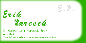 erik marcsek business card